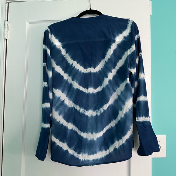 J. Crew 100% Silk Tie Dye Blouse - Picture 5 of 7